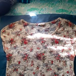 Delias lace flower sheer blouse